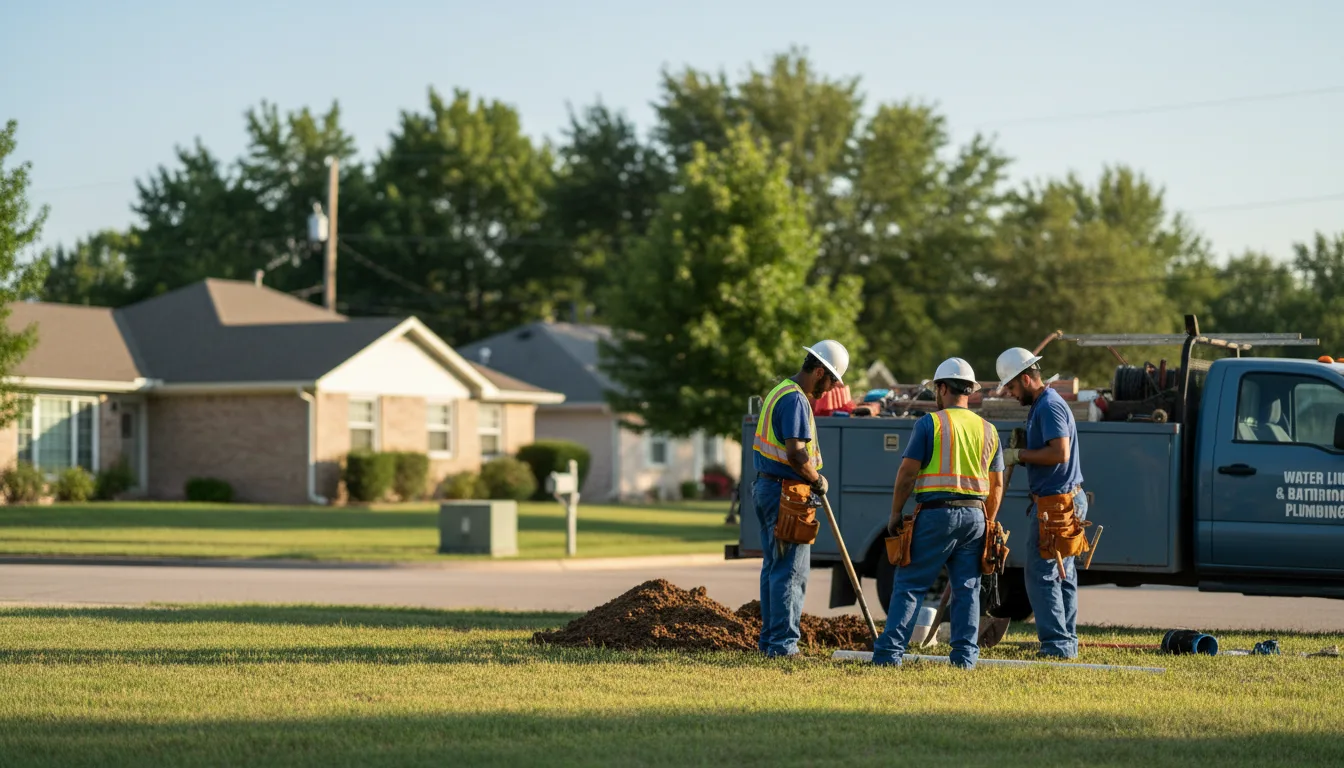 Residential water line and bathroom plumbing service in Hortense, GA